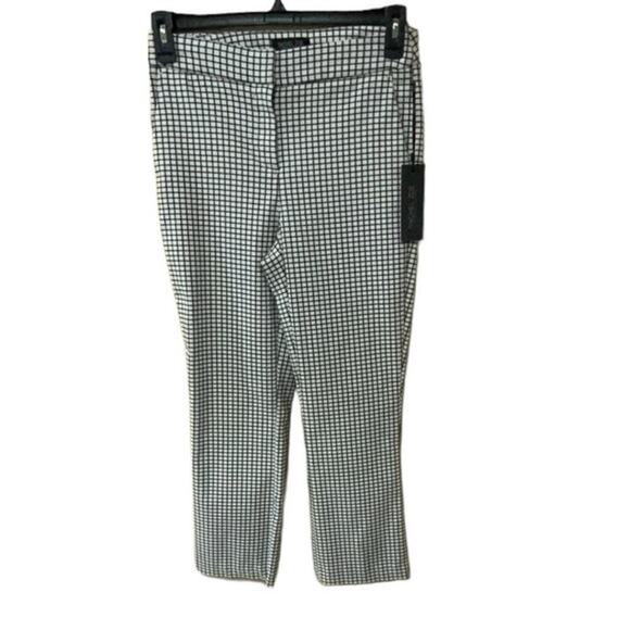 Rachel Zoe Pants Womens 6 Houndstooth Flat Front Stretch Casual Formal Chino NWT - Picture 3 of 12
